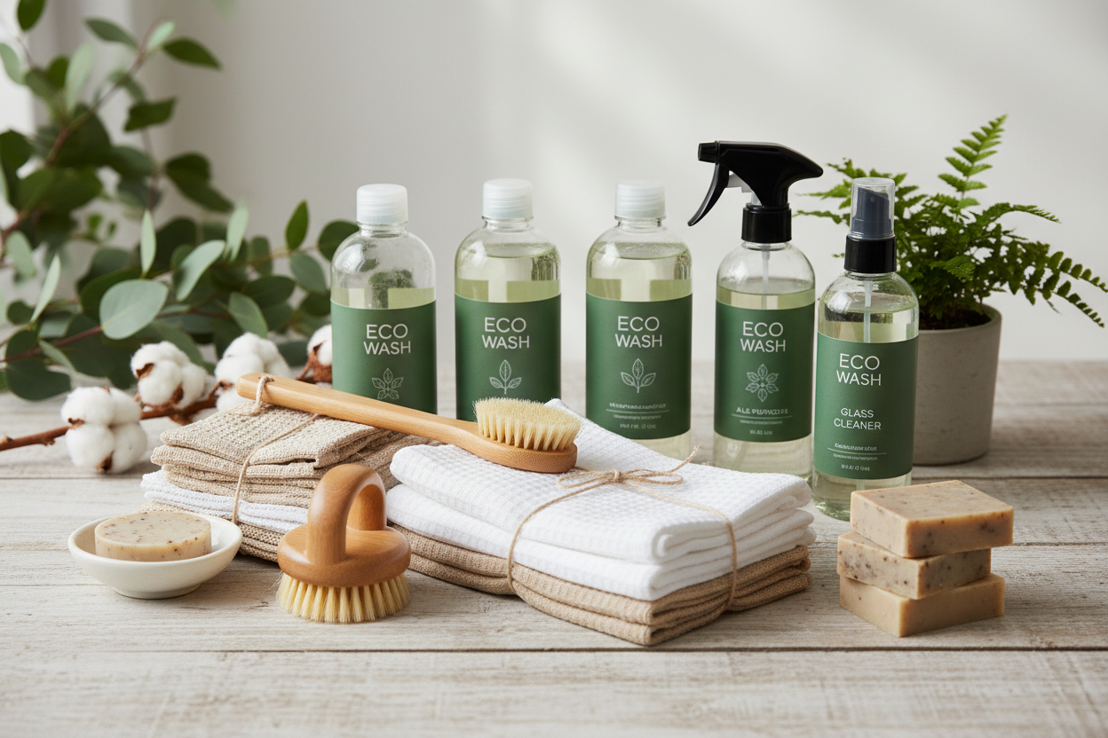 Eco-friendly laundry and cleaning essentials for a greener, fresher home.